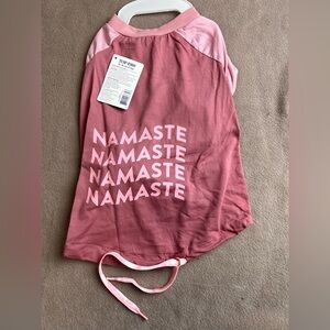Top Paw Namaste Dog Tee Shirt Pink Long Sleeve